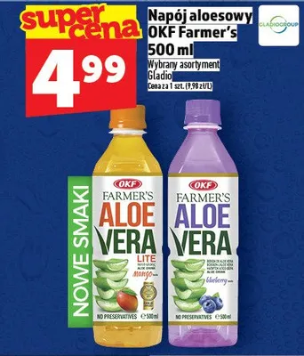 Napój aloesowy OKF Farmer's 500 ml promocja w TOPAZ