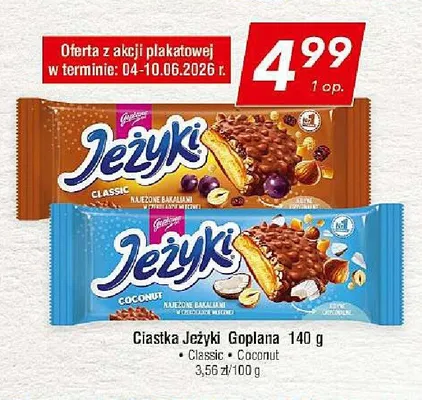 Ciastka Jeżyki Goplana promocja w LEWIATAN