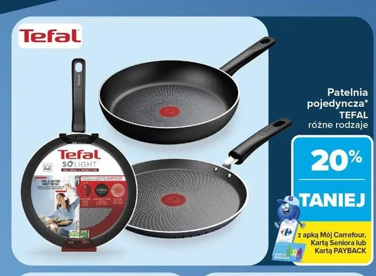 Patelnia pojedyncza Tefal promocja w Carrefour
