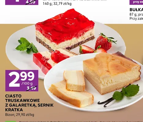 Sernik kratka Bizon promocja w Stokrotka