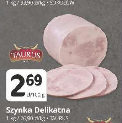 Szynka Delikatna Taurus promocja w Marketvita