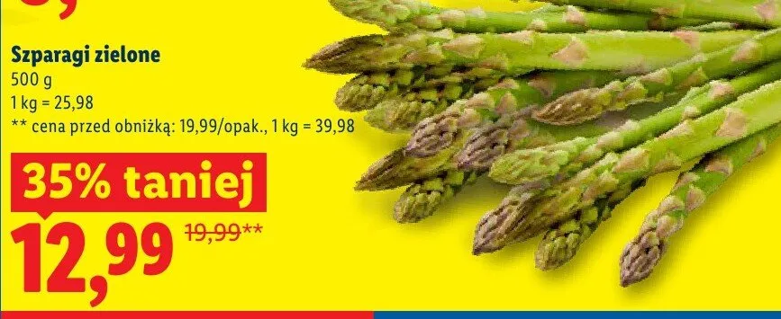 Szparagi zielone Lidl promocja w Lidl