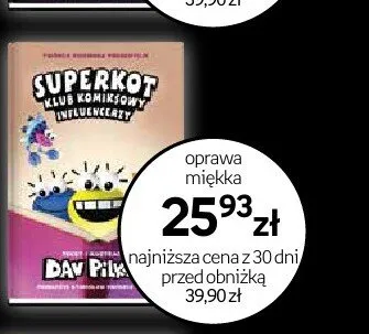Książka Superkot Klub Komiksowy Influencerzy oprawa miękka promocja w Empik