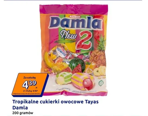 Cukierki tropikalne owocowe Tayas Damla New 2 promocja w Action