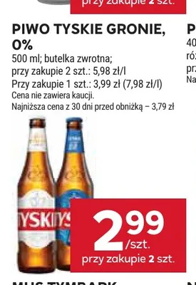 Piwo Tyskie Gronie promocja w Stokrotka