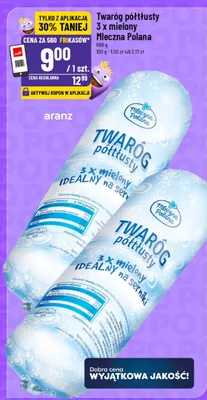 Twaróg półtłusty formowany Mleczne ogrody promocja w POLOmarket