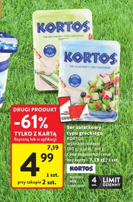 Ser sałatkowy typu greckiego Kortos ziołowy promocja w Intermarche