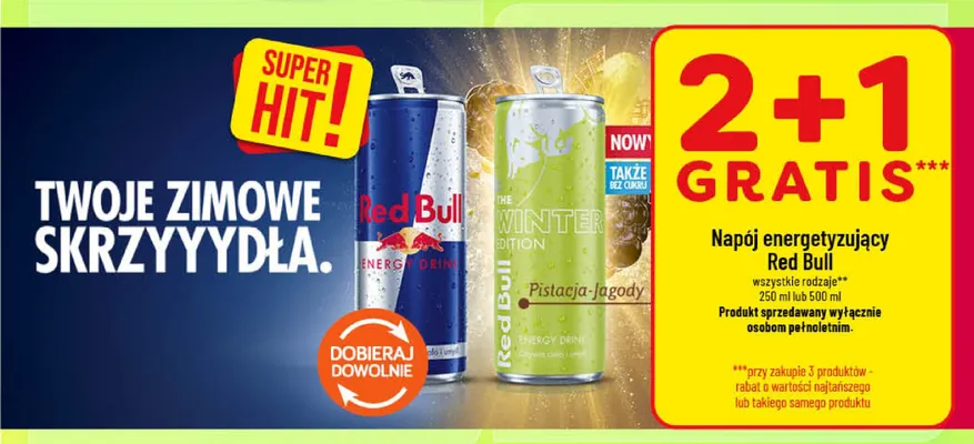 Napój energetyzujący Red Bull The Winter Edition pistacja-jagody promocja w POLOmarket