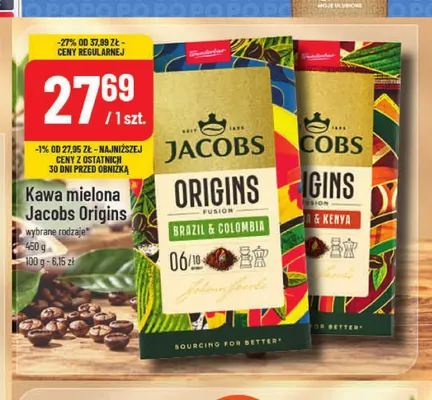 Kawa mielona Jacobs Origins Uganda & Kenya promocja w POLOmarket