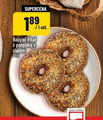 Bajgiel Vital z posypką z ziaren promocja w POLOmarket