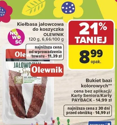 Kiełbasa jałowcowa do koszyczka promocja w Carrefour