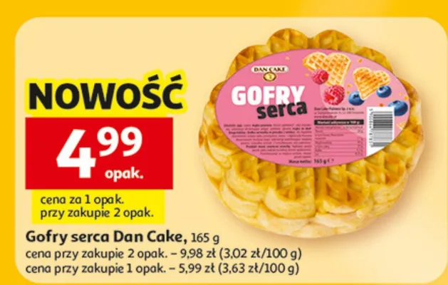 Gofry serca Dan Cake promocja w Auchan