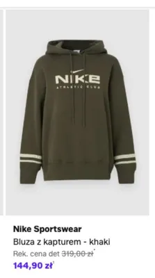 Bluza z kapturem Nike Sportswear khaki promocja w Lounge by Zalando