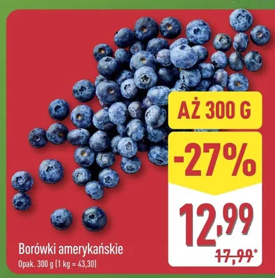Borówki amerykańskie promocja w Aldi