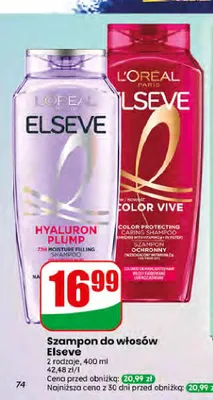 Szampon do włosów L'Oréal Paris Elseve Hyaluron Plump promocja w Dino