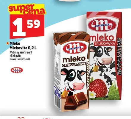 Mleko Mlekovita truskawkowe promocja w TOPAZ