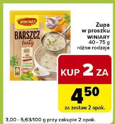 Zupa w proszku winiary barszcz perły promocja w Carrefour Express