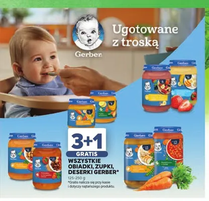 Obiadki, zupki, deserki Gerber promocja w Stokrotka