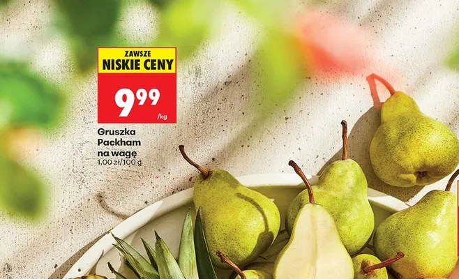 Gruszka Packham na wagę promocja w Biedronka