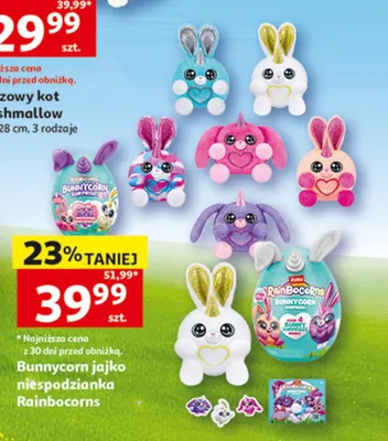 Bunnycorn jajko niespodzianka Rainbocorns promocja w Auchan