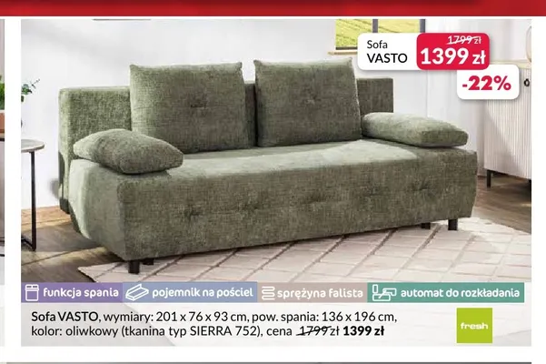 Sofa Vasto promocja w Salony Agata