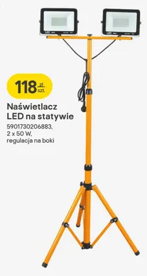 Naświetlacz LED na statywie promocja w Castorama
