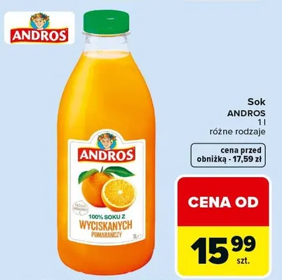 Sok 1 l, różne rodzaje promocja w Carrefour