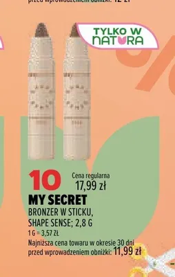 Bronzer w sticku My Secret Shape Sense promocja w Drogerie Natura