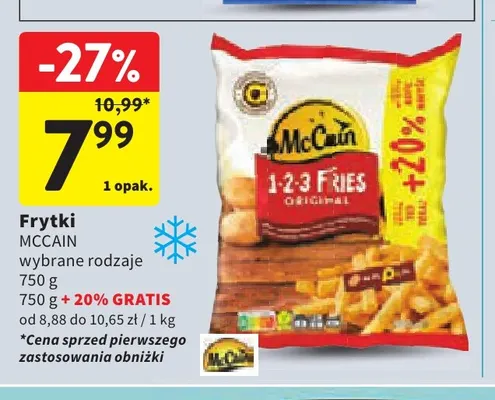 Frytki McCain promocja w Intermarche