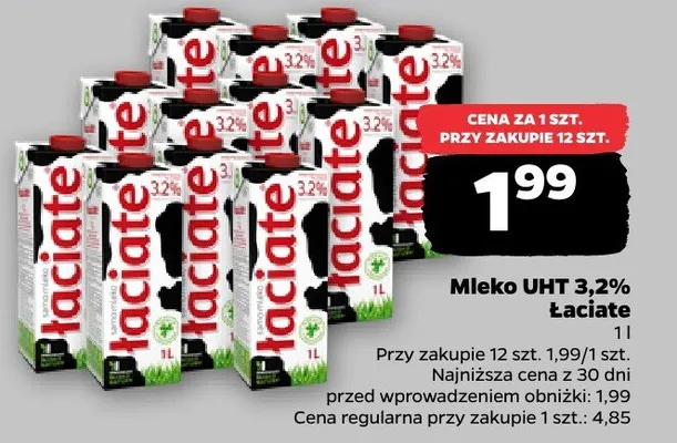 Mleko UHT 3,2% promocja w Netto