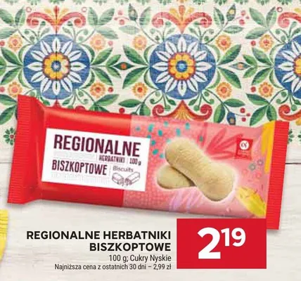 Herbatniki biszkoptowe regionalne promocja w Stokrotka