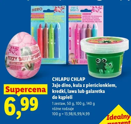 Kredki do kąpieli Chlapu Chlap promocja w Lidl