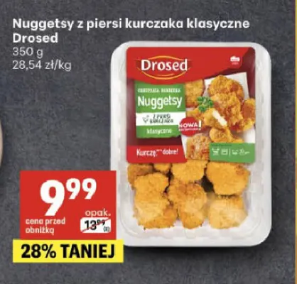 Nuggetsy z piersi kurczaka klasyczne Drosed promocja w Delikatesy Centrum