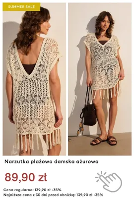 Narzutka plażowa damska ażurowa promocja w Medicine