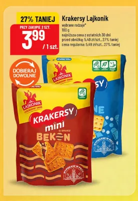 Krakersy mini o smaku bekonu Lajkonik promocja w POLOmarket