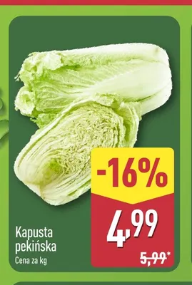 Kapusta pekińska promocja w Aldi