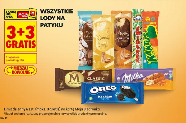 Lody na patyku promocja w Biedronka