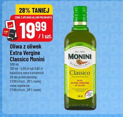 Oliwa z oliwek Extra Vergine Classico Monini promocja w POLOmarket