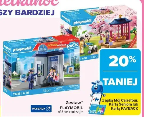 Zestaw PLAYMOBIL różne rodzaje promocja w Carrefour