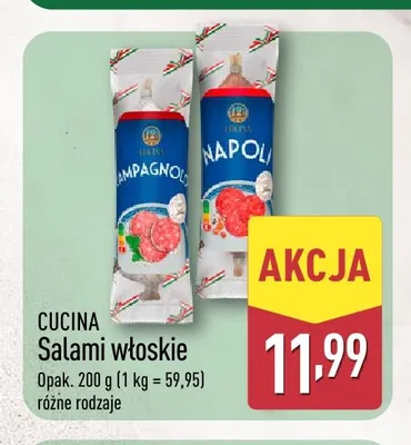 Salami włoskie Cucina Napoli promocja w Aldi