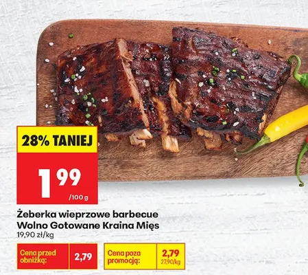Żeberka wieprzowe barbecue promocja w Biedronka