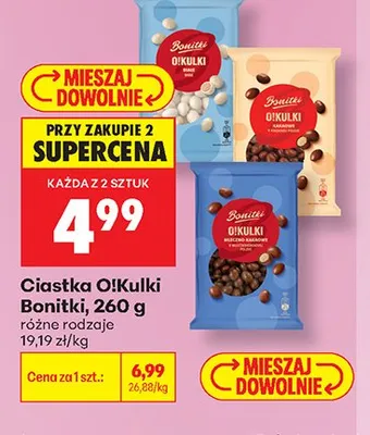 Ciastka O!Kulki kakaowe Bonitki promocja w Biedronka