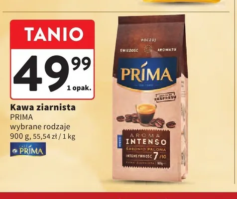 Kawa ziarnista Prima Aroma Intenso promocja w Intermarche
