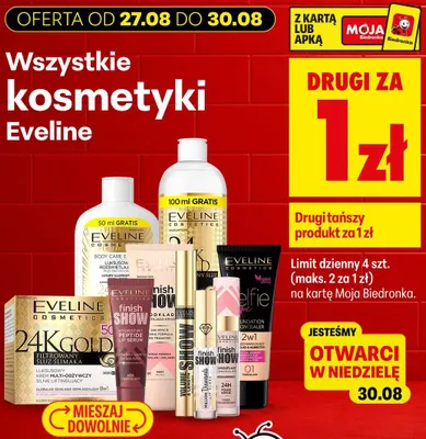 Krem multi-odżywczy Eveline Cosmetics 24K Gold filtrowany śluz ślimaka promocja w Biedronka