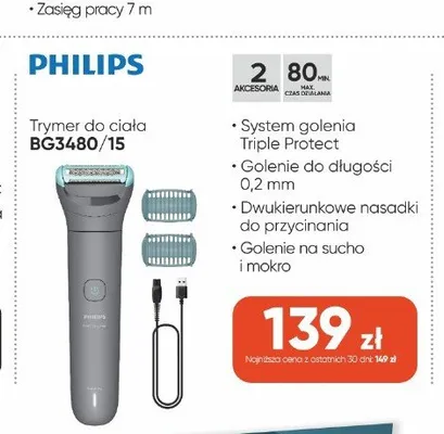 Trymer do ciała Philips BG3480/15 promocja w Max Elektro