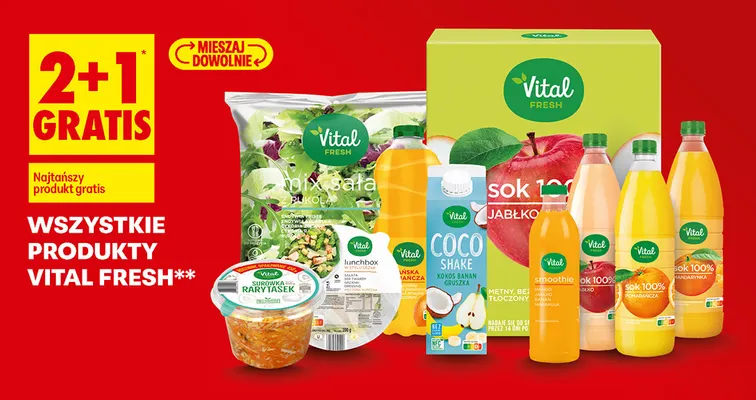 Sałatka lunchbox w stylu cezar Vital Fresh promocja w Biedronka