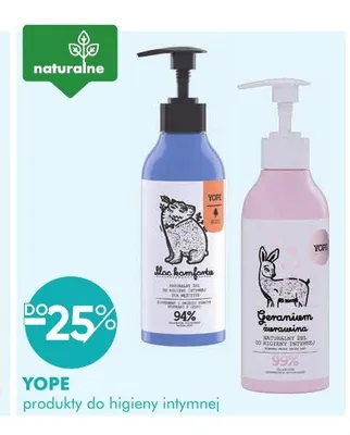 Produkty do higieny intymnej Yope promocja w Super-Pharm