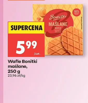 Wafle Bonitki maślane promocja w Biedronka