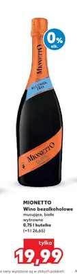 Wino bezalkoholowe musujące Mionetto promocja w Kaufland
