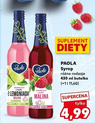 Syrop Paola lemoniada malina i limonka promocja w Kaufland